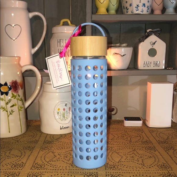 Lilly Pulitzer Other - Lilly Pulitzer Glass Water Bottle Featured In Frenchie Blue Caning